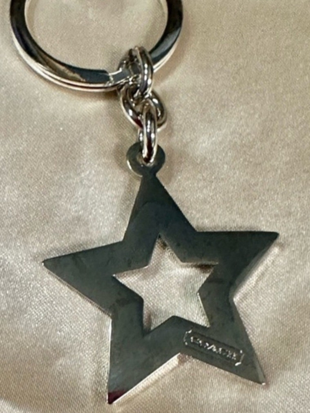 Coach Silver Star Pendant with Teal Crystals - Picture 2 of 5